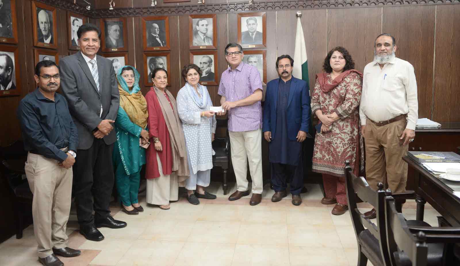 Sehbai family donates Rs3m to GCU Endowment Fund