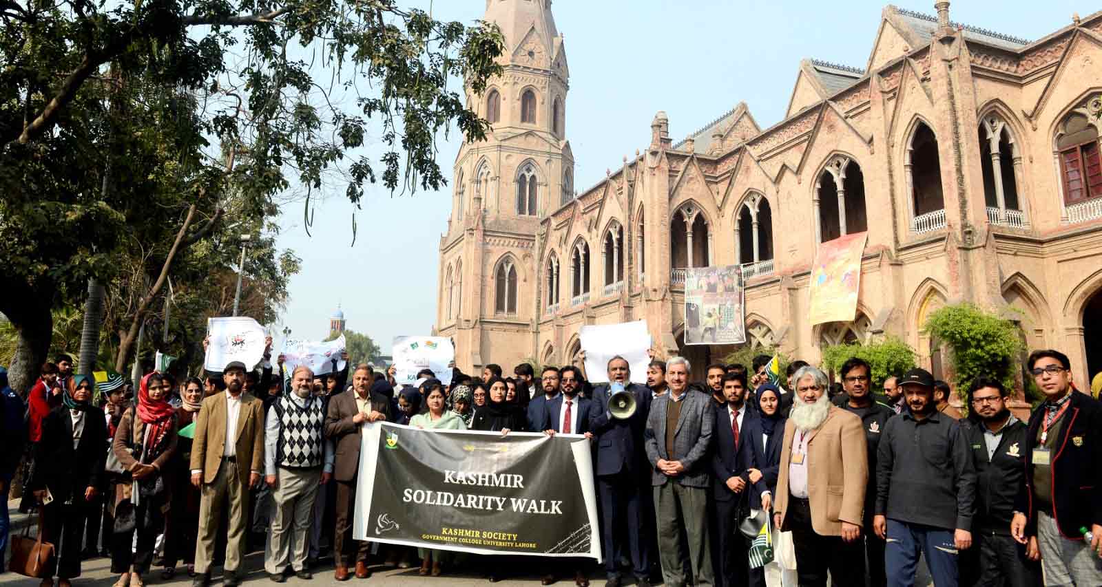 GCU Lahore holds Kashmir seminar, awareness walk