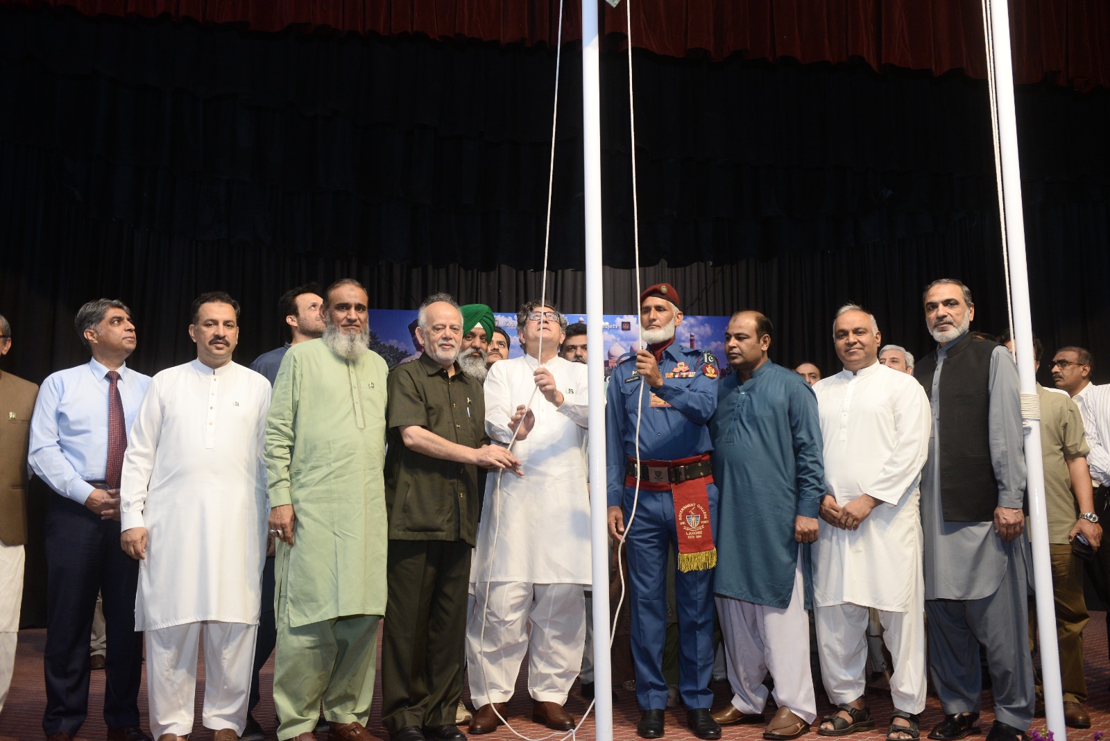 Flag Hoisting Ceremony Held at Government College University Lahore on Independence Day