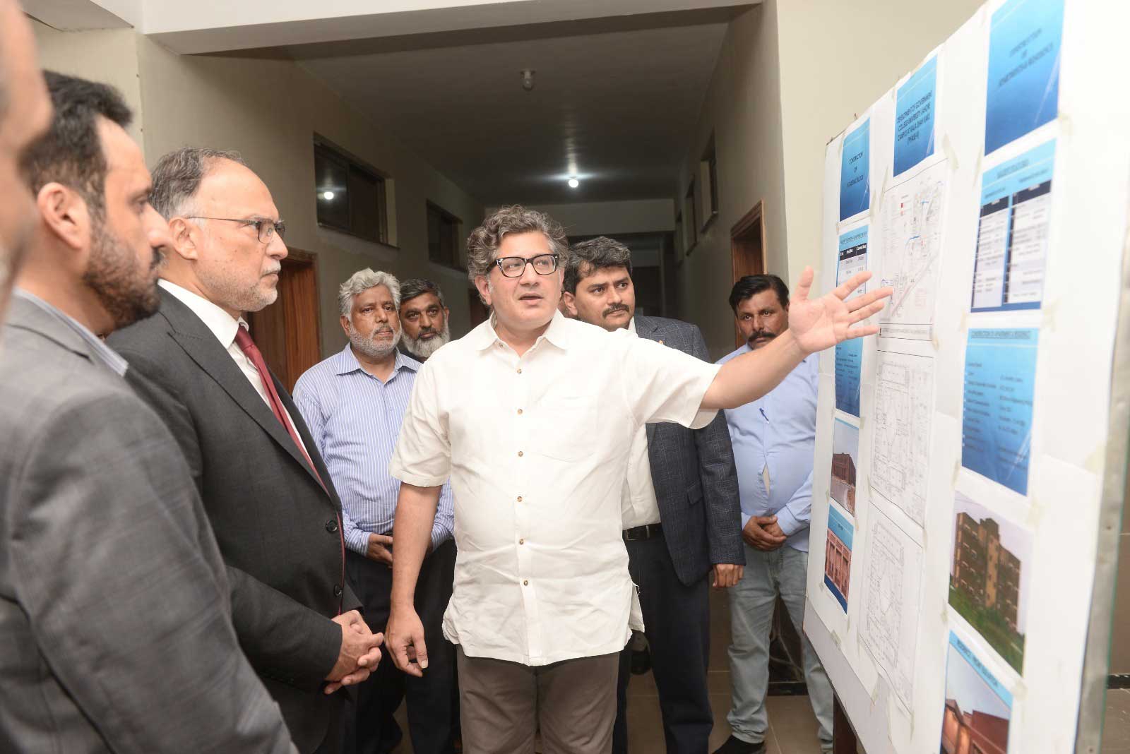 Ahsan Iqbal Visits GCU Lahore Kala Shah Kaku Campus to Review Infrastructure Progress